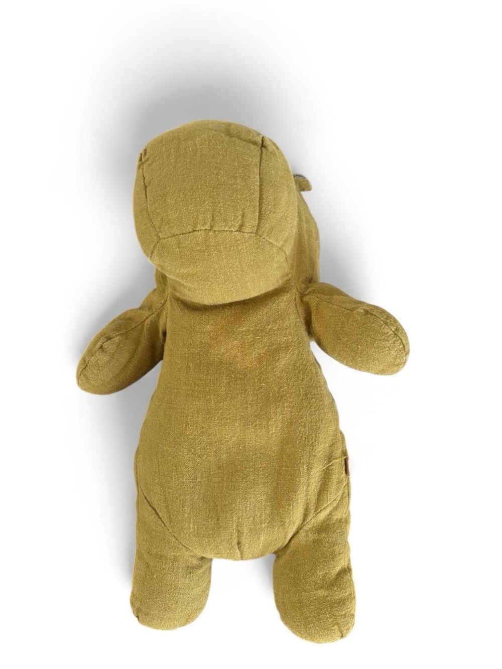 Maileg Medium Safari Friends Hippo Mustard Olive Linen Knotted Tail Plush
